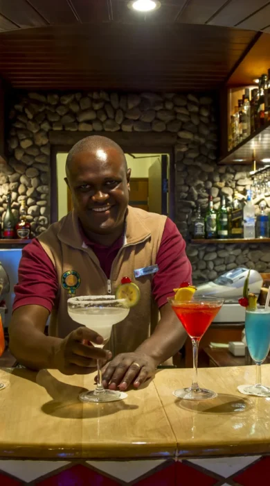 ngorongoro serena staff at bar