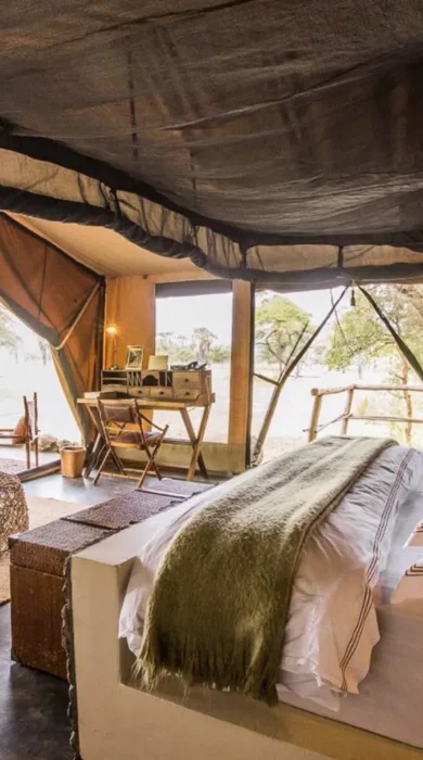 luxury bedroom, chem chem safari lodge, tarangire national park, tanzania