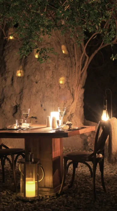 bush dining, chem chem safari lodge, tarangire national park, tanzania