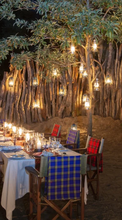 boma night beho beho tanzania yellow zebra safaris
