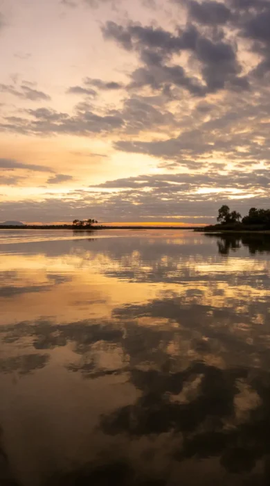 sunset view, siwandu camp, nyerere national park, tanzania