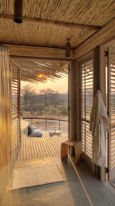 view from shower in room