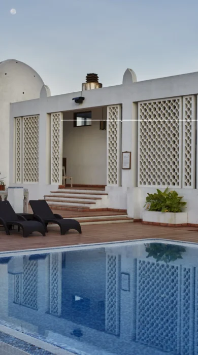 hotel slipway pool area tanzania yellow zebra safaris