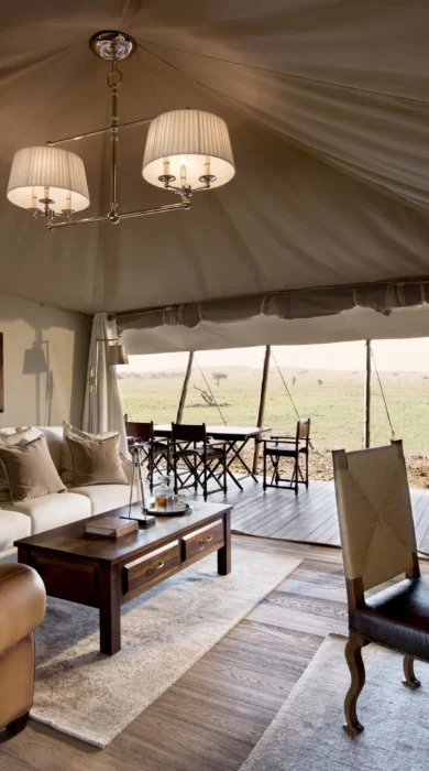 5 family tent sitting area