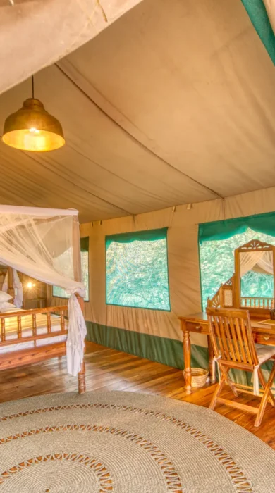 mbali mbali katavi double bedroom tanzania yellow zebra safaris
