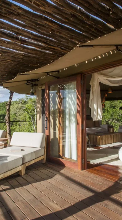 bedroom veranda mwiba lodge tanzania yellow zebra safaris