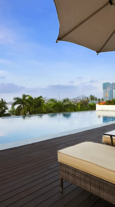Hotel roof pool
