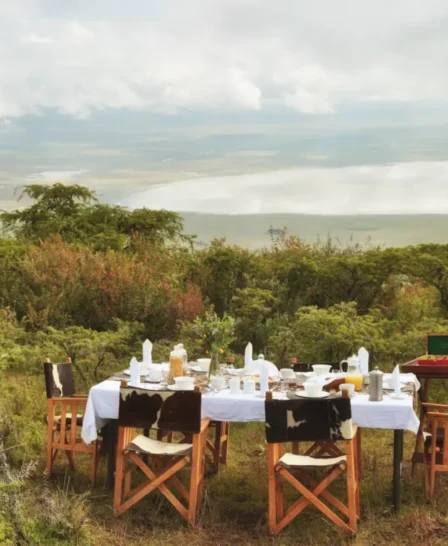 Dining at Ngorongoro crater
