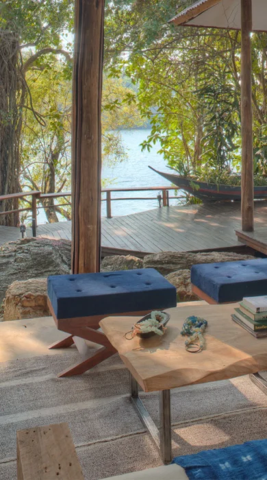 Rubondo Island lounge tanzania yellow zebra safaris