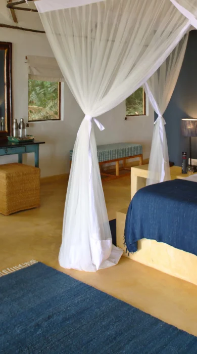Rubondo Island double bedroom tanzania yellow zebra safaris