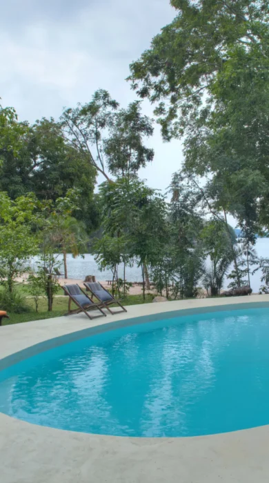 Rubondo Island pool area tanzania yellow zebra safaris