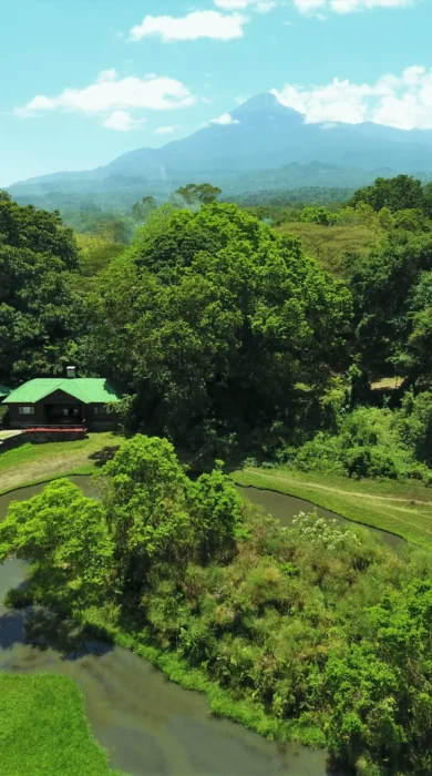 Meru lodge ariel view