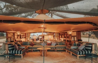 main mess tent, wayo serengeti green camp, tanzania