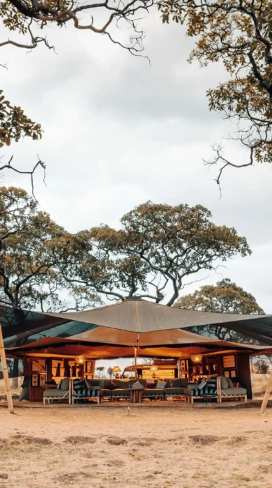 open main tent, wayo serengeti green camp, tanzania