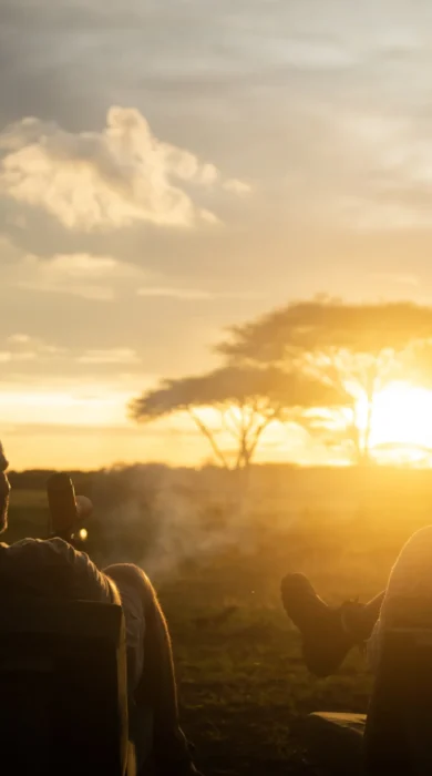 sundowners, wayo fly camping, the serengeti, tanzania