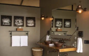 nimali mara bathroom tanzania yellow zebra safaris