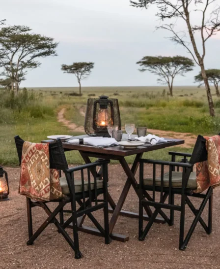 Dining outside, Songa Migrational Camp, Serengeti, Tanzania