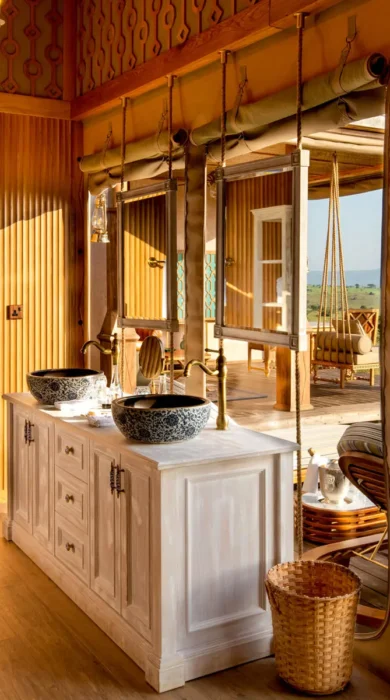 Bathroom, One Nature Mara River, Serengeti, Tanzania