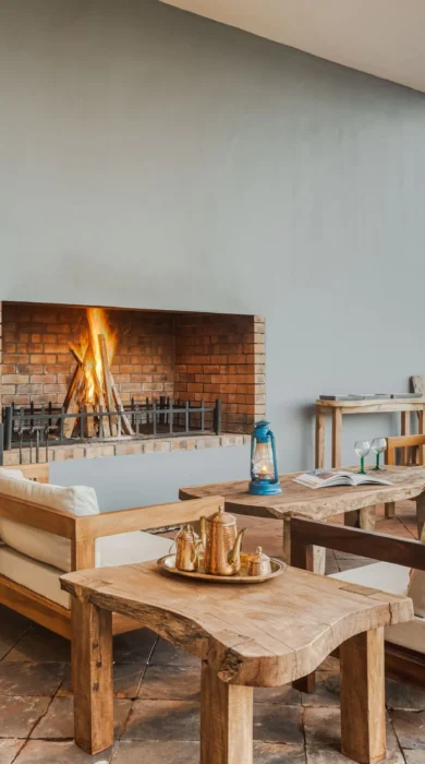 Fireplace, Ngorongoro Lodge, Ngorongoro Crater, Tanzania
