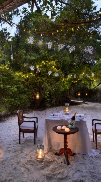 Private Dining, Mnemba Island Lodge, Zanzibar, Tanzania