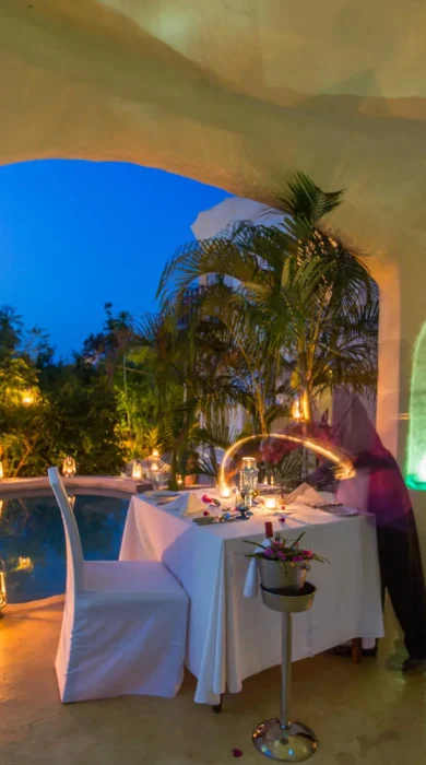 private dining, kilindi zanzibar resort, tanzania