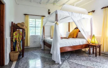 bedroom, ponwe beach hotel, zanzibar, tanzania