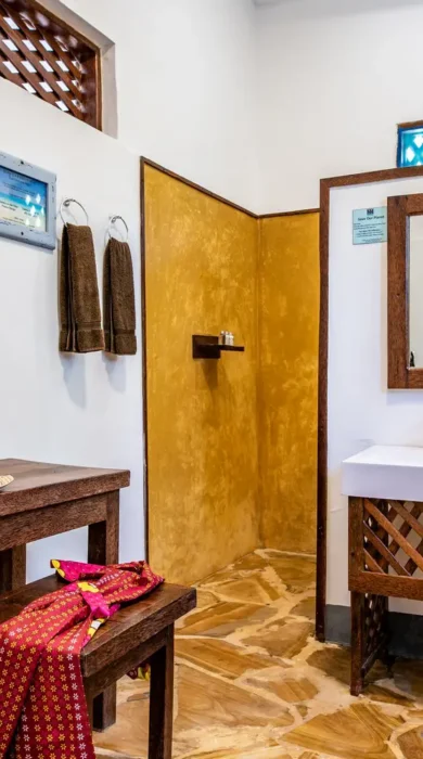 bathroom, ponwe beach hotel, zanzibar, tanzania