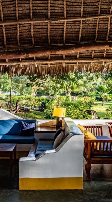 lounge, ponwe beach hotel, zanzibar, tanzania
