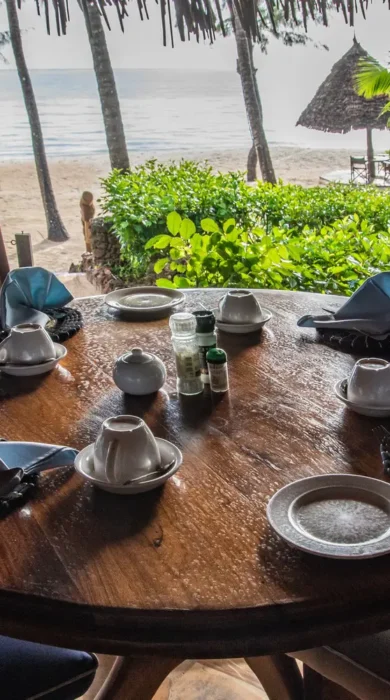 dining, ponwe beach hotel, zanzibar, tanzania