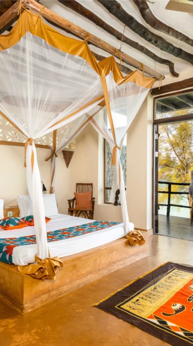 sunshine marine lodge tanzania double bedroom