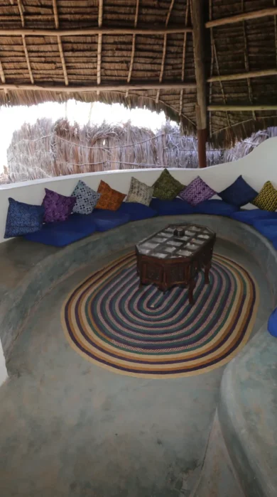 unguja lodge seating area tanzania yellow zebra safaris