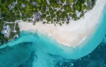 Arial view, Fanjove Island, Tanzania