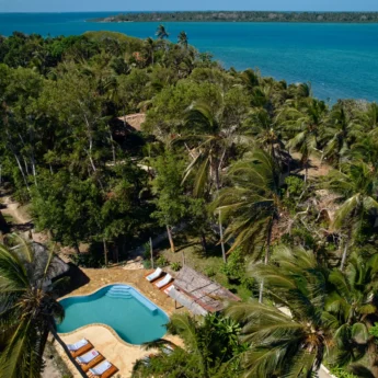 Aerial, Pole Pole Bungalows, Mafia Island, Tanzania