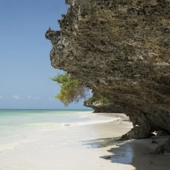 Rock formation on a white sand beach, Zanzibar, Tanzania - Yellow Zebra Safaris