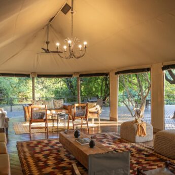 Lounge, Muzimu Lodge, Gorongosa, Mozambique, Yellow Zebra Safaris