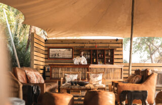 Bar, Wilderness Busanga Bush Camp. Kafue, Zambia