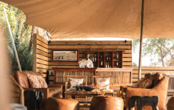Bar, Wilderness Busanga Bush Camp. Kafue, Zambia