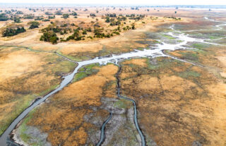 Aerial, Wilderness Busanga Bush Camp, Kafue, Zambia