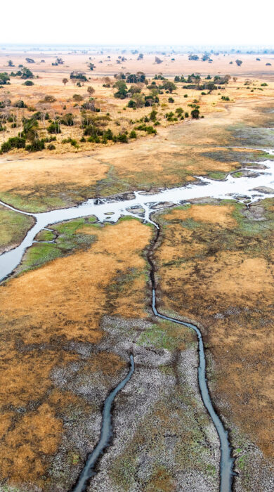 Aerial, Wilderness Busanga Bush Camp, Kafue, Zambia