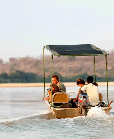 Boat safari, Nyerere National Park, Tanzania