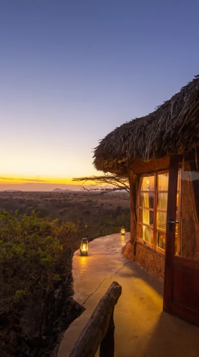 lewa wilderness bedroom view kenya yellow zebra safaris