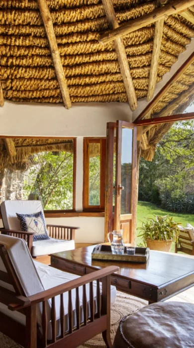 lewa wilderness lounge area kenya yellow zebra safaris