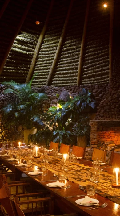 lewa wilderness night dining kenya yellow zebra safaris