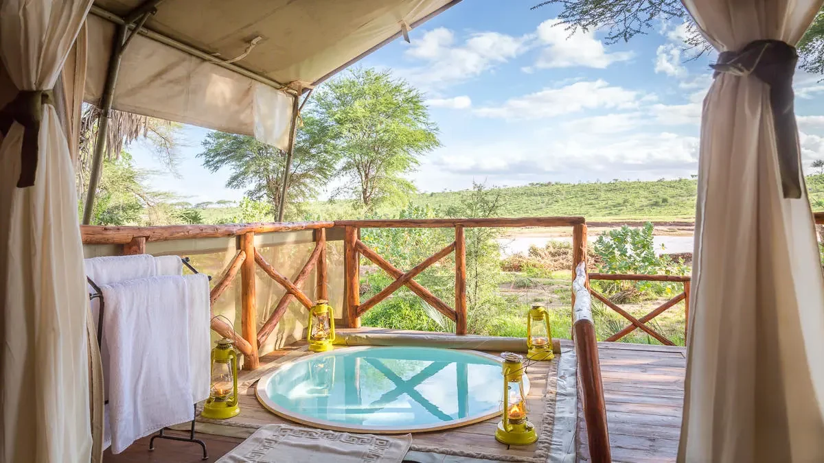 plunge pool, elephant bedroom camp, Samburu, Kenya