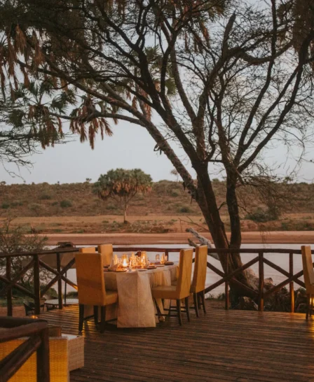 dining area, elephant bedroom camp, Samburu, Kenya