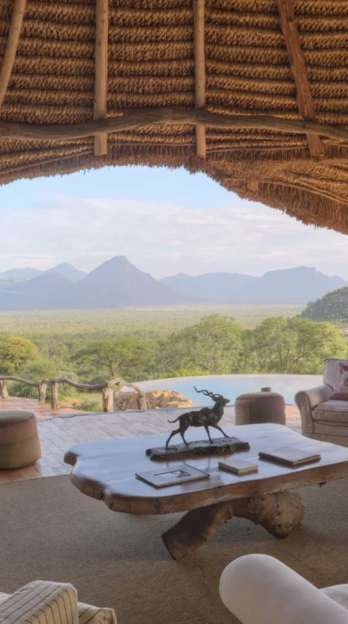 Sarara camp lounge area kenya yellow zebra safaris