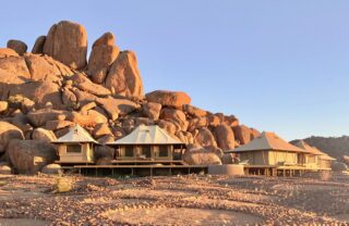 An exterior view of the camp at Wolwedans Boulders Camp, Sossusvlei, Namibia - Yellow Zebra Safaris