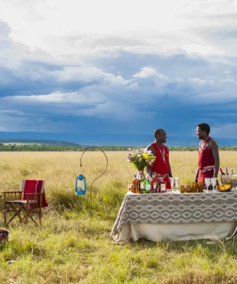 Sundowners, Naibor Camp, Maasai Mara Nature Reserve, Kenya