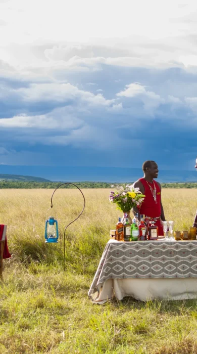 Sundowners, Naibor Camp, Maasai Mara Nature Reserve, Kenya