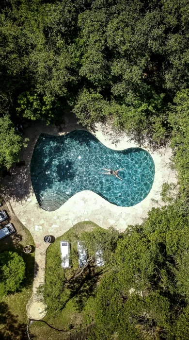 Pool aerial Sanctuary Olonana